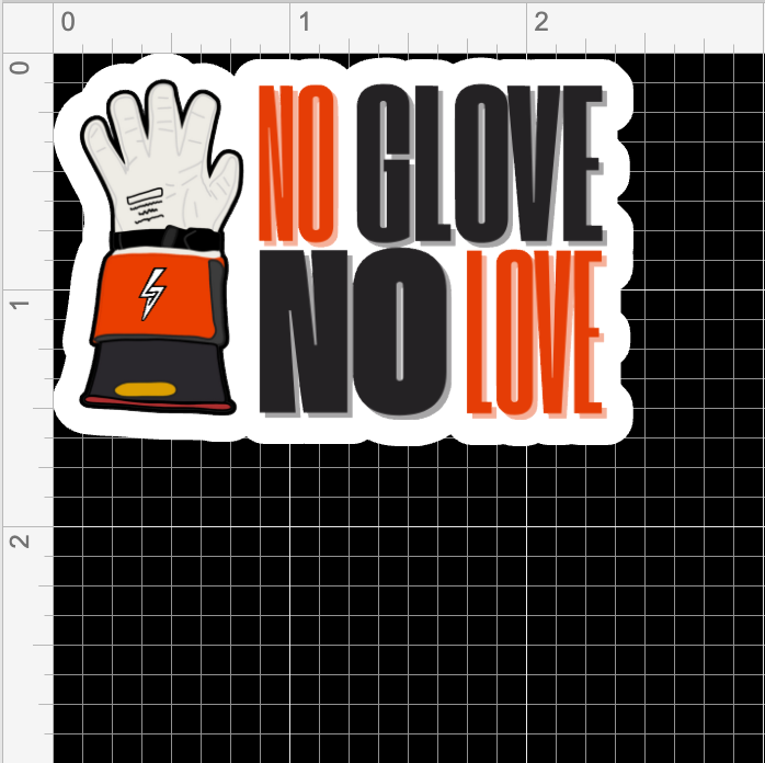 No Glove, No Love Sticker