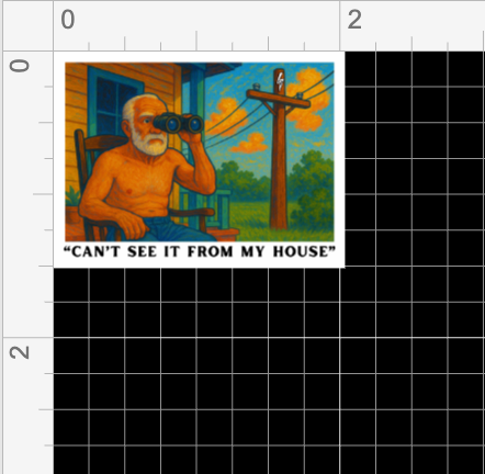"Can't see it from my house" Sticker