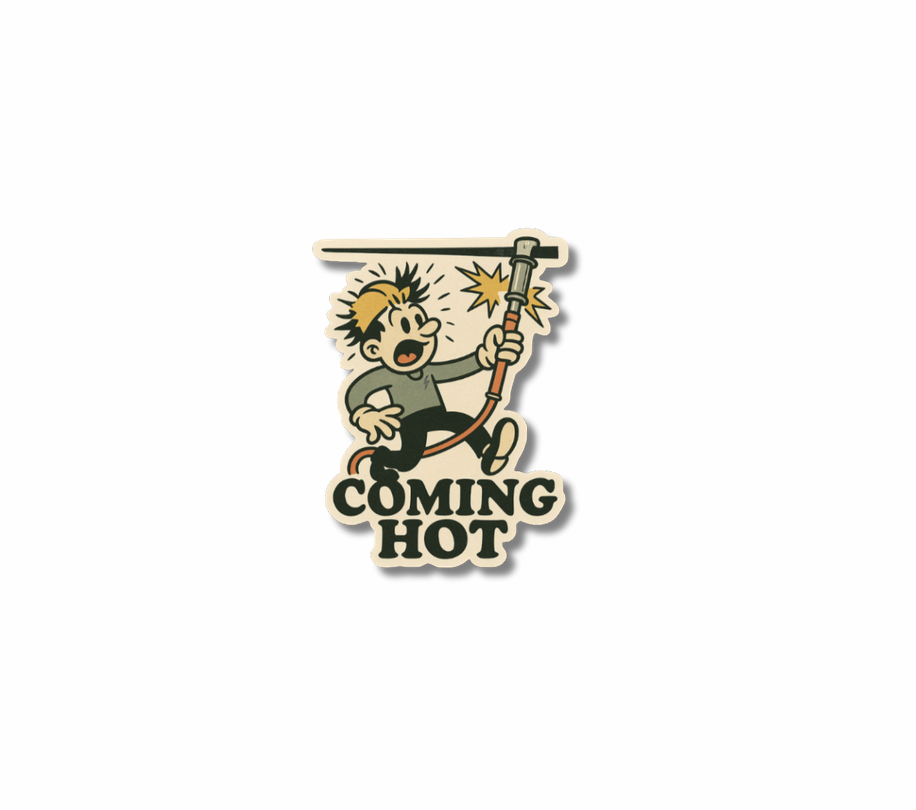 Coming Hot Sticker