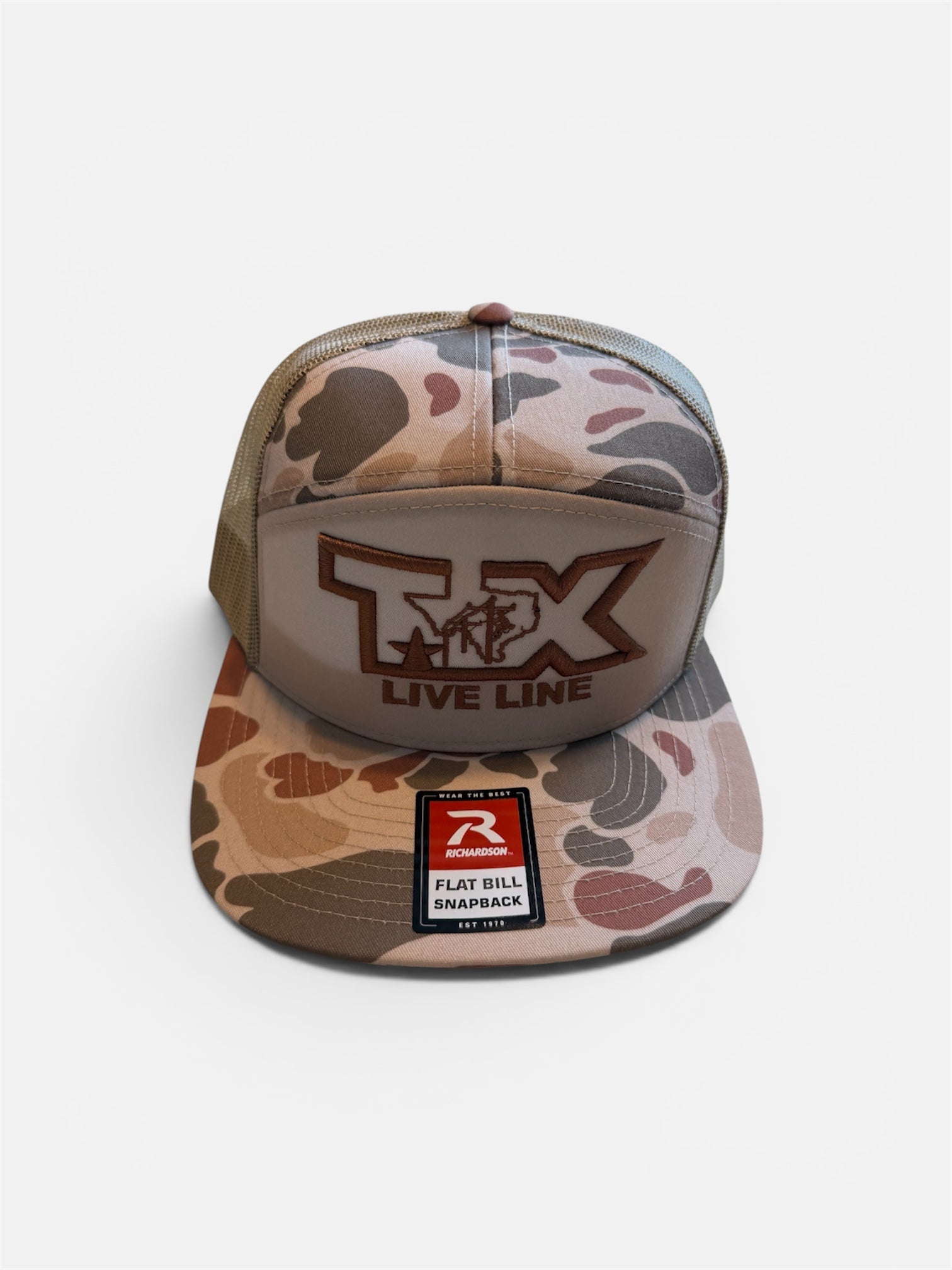 TX Brown Camo Flat Bill